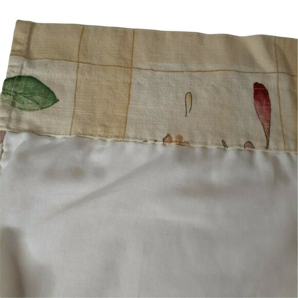 Window Top Treatment Yellow Watercolor Flowers Berries Spring Small Tablecloth - Picture 8 of 10